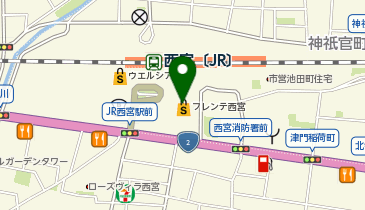 靴のヒラキフレンテ西宮店の地図画像