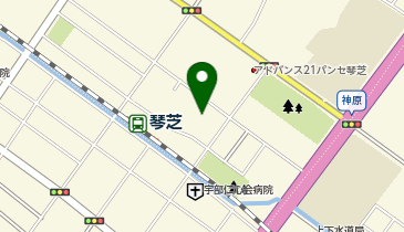 宇部市総合福祉会館食堂部の地図画像