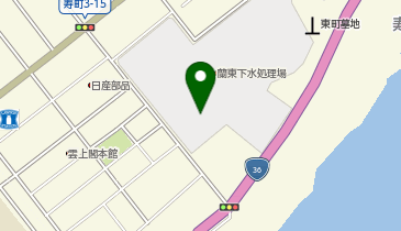 室蘭市役所水道部 蘭東下水処理場の地図画像