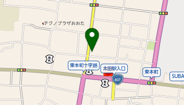 泰利高等学院太田キャンパスの地図画像