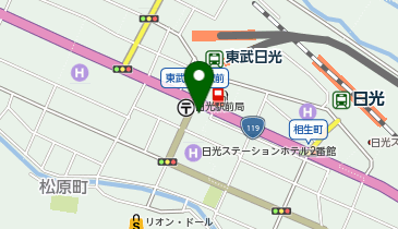 カマルのステーキ&カレー日光店の地図画像