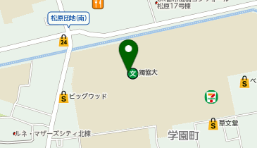 獨協大学総務課の地図画像