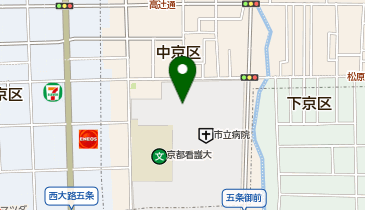 京都市役所 保健福祉局 地域リハビリテーション推進センター 企画課 企の地図画像