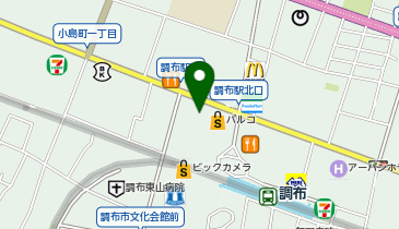 魚耕調布店の地図画像