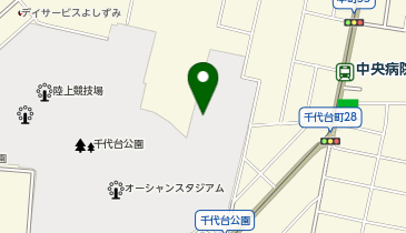 函館市 千代台公園庭球場の地図画像