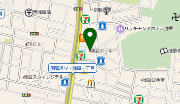 浅草演芸ホール 楽屋の地図画像