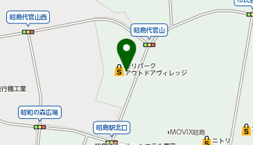 ハーベステラス昭島アウトドアヴィレッジ店の地図画像