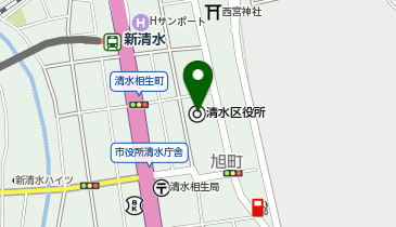 静岡市保健所保健所清水支所生活食品衛生係の地図画像