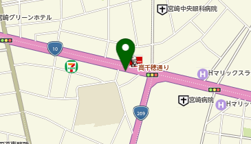 こどもサポート教室きらり宮崎中央校の地図画像