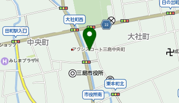 三島市役所産業文化部商工観光課商工労政係の地図画像