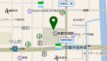 京都市役所行財政局税務部資産税課の地図画像