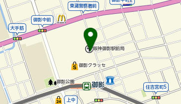 銀座屋御影店の地図画像