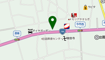 ジュエルカフェ出雲渡橋店の地図画像