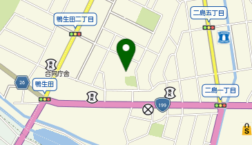 二島公民館の地図画像