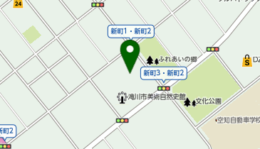 滝川市役所 コミュニティ施設 中央児童センターの地図画像