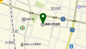 須賀川市役所 市民協働推進課 市民活動支援係の地図画像