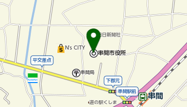 串間市役所学校政策課教育総務係の地図画像