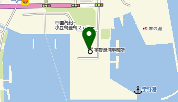 玉野市役所産業振興部観光課の地図画像