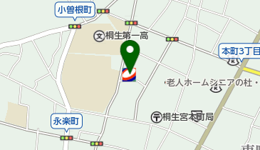 桐生宮本町SS / 両毛丸善(株)の地図画像