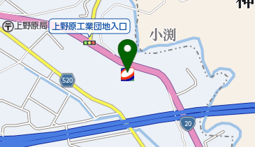 上野原 / (有)水越商店の地図画像