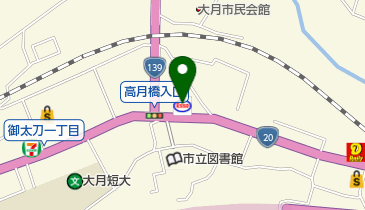 大月SS / スギモト石油(株)の地図画像