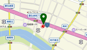 岡崎SS / 大成物産(株)の地図画像