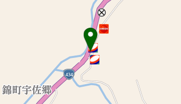 錦町SS / 宇佐川石油店の地図画像