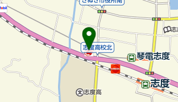 志度SS / (有)兜石油店の地図画像