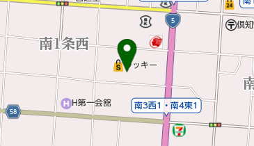 キャンドゥ ラッキー倶知安店の地図画像