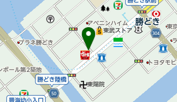 勝どき おまけや 細貝商店の地図画像