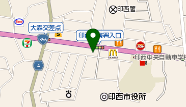 横浜家系ラーメン 印西家の地図画像