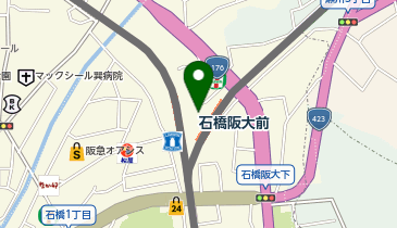 若菜そば (阪急石橋店)の地図画像