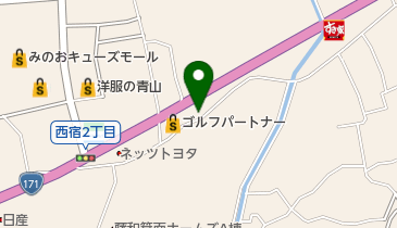 箕面商店の地図画像