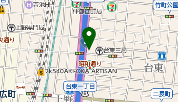 御徒町小町食堂の地図画像