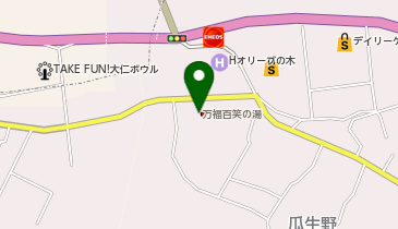 百笑の湯 お食事処の地図画像