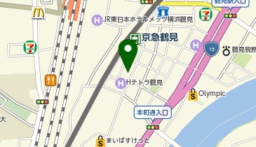 横浜家系ラーメン 壱角家 (京急鶴見店)の地図画像