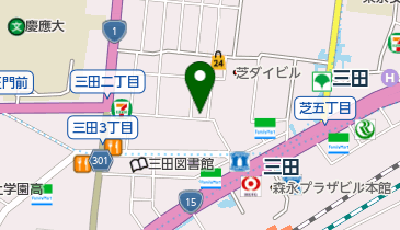 つけ麺専門店 三田製麺所 (三田本店)の地図画像