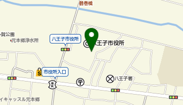 八王子市役所食堂の地図画像