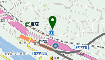 宝塚のお好み焼き専門店 宝塚 いろはの地図画像