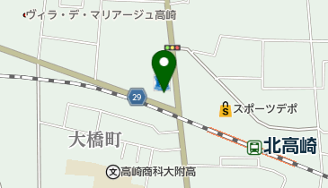 壱丁目壱番地北の駅 高崎店の地図画像