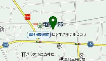 ぽんぽこ屋台 黒部村の地図画像