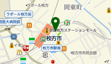 一揆 枚方店の地図画像