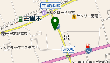 焼肉七輪の地図画像