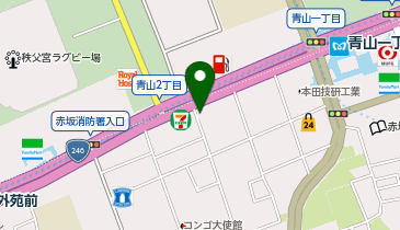 青山長寿庵の地図画像