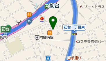 そば 初台 更科の地図画像