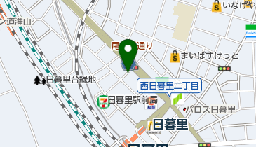 一由そば 日暮里店の地図画像