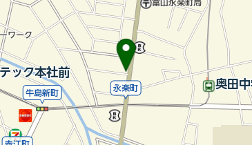 奥田東京亭の地図画像