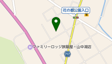 山中湖 うどん 天めんの地図画像