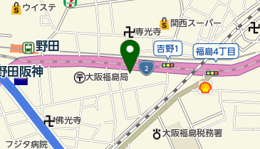 夫婦うどん 野田阪神店の地図画像