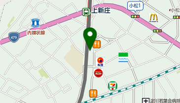 若菜そば 上新庄店の地図画像